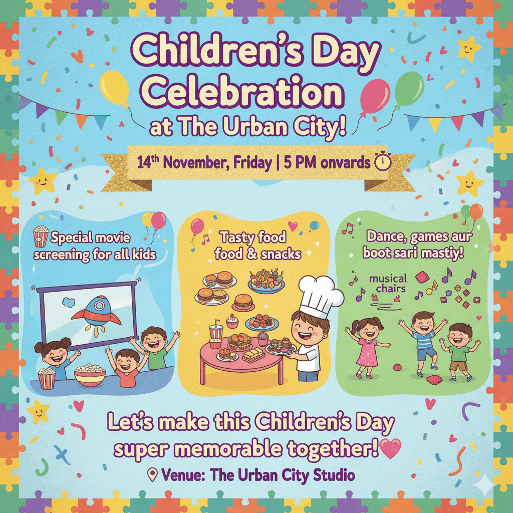 Children Day By The Urban City